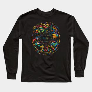 STATEMENT BEGINS OR STATEMENT  ENDS ABSTRACK Long Sleeve T-Shirt